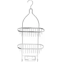 Tendance Dvostruka viseća polica sa POSUDom za SAPUN 26X11X63CM METAL HROM