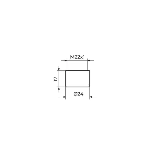 Rosan PERLATOR Neoperl M22 HONEYCOMB PPM22N - tehnički crtež