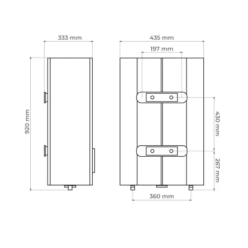 Electrolux EWH 80 SI EEC WiFi - tehnički crtež