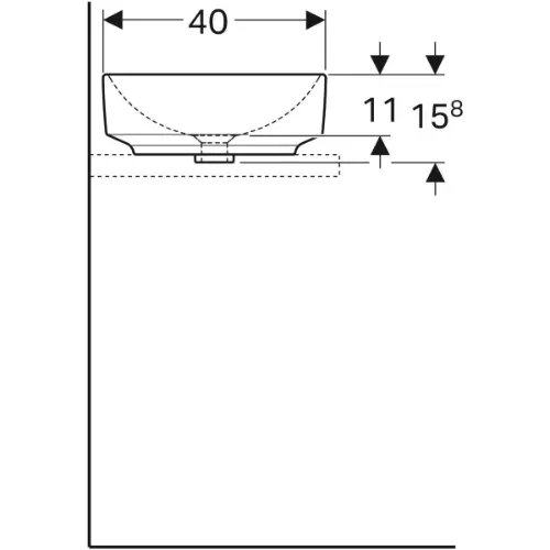 Geberit VariForm lavabo 55cm ovalni 500.771.01.2