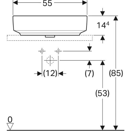 Geberit VariForm lavabo 55cm ovalni 500.771.01.2