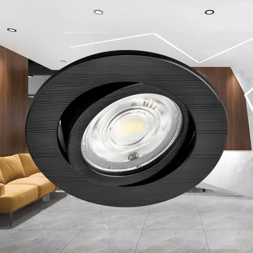 Braytron LED Spot Svetiljka Okrugla 7W Crna CCT BD02-00781