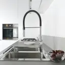Paffoni Light baterija za sudoperu hrom Crna 