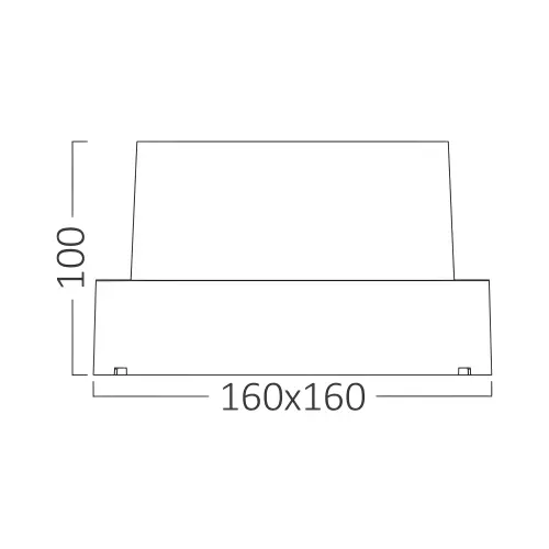 Braytron LED Zidna Svetiljka Kvadratna 15W Sivi CCT IP65 BG38-01382