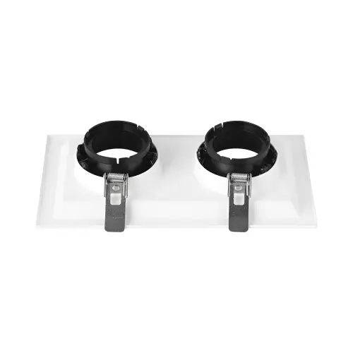 Braytron GU10 Ugradna Rozetna Kvadratna Dvostruka Bela/Crna BH03-00760