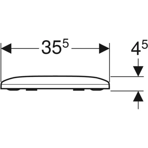 Geberit Smyle WC daska Soft close 500.236.01.1 - tehnički crtež