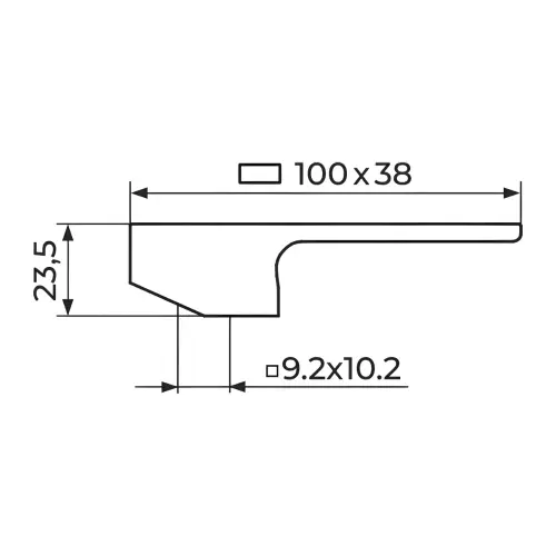 Rosan Ručica jednoručne baterije - S 2 - 25 mm ( 2302…, 2542… ) PRJS23 - tehnički crtež