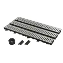 Alca GARAZNI tuš kanalica SET 3x 137x60x1000 sa metalnom resetkom SET