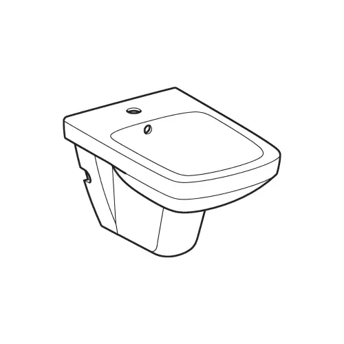 Geberit Selnova Square bide konzolni 500.271.01.1 - tehnički crtež