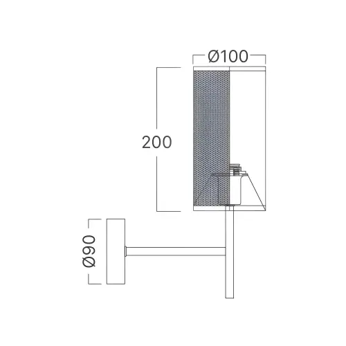Braytron Zidna Svetiljka E14 Crni BV03-00022