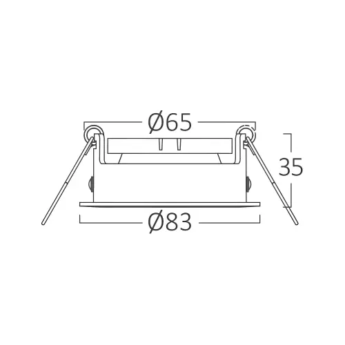 Braytron GU10 Ugradna Rozetna Okrugla Bela BH03-04050