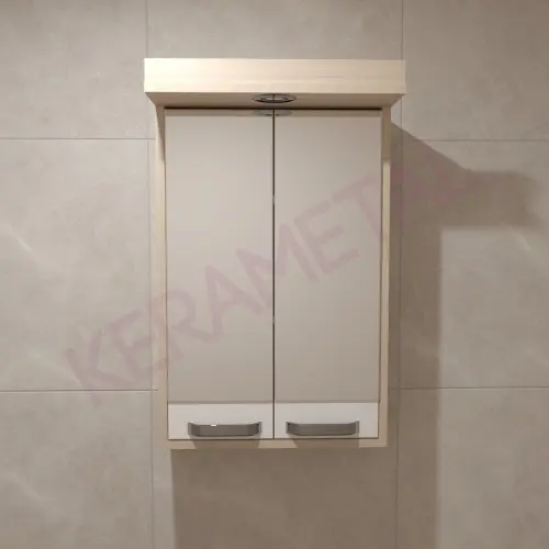 CONCEPT KN-50 bež-belo ormarić sa ogledalom