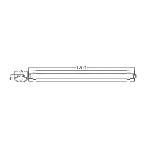 Braytron LED Vodootporna Svetiljka 36W 3000K IP65 BT03-01200