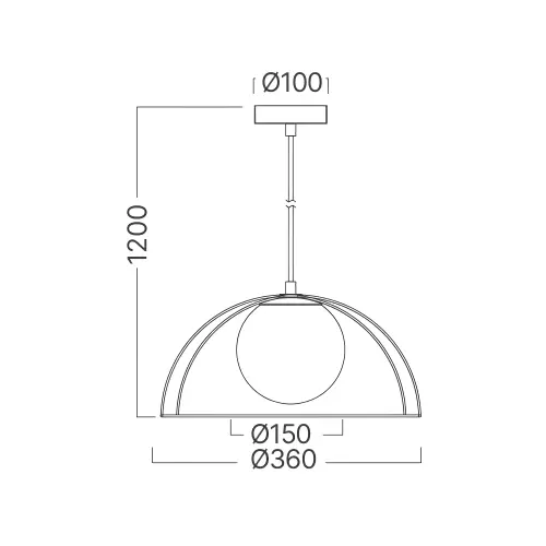 Braytron Visilica E27 Crni BV03-00041
