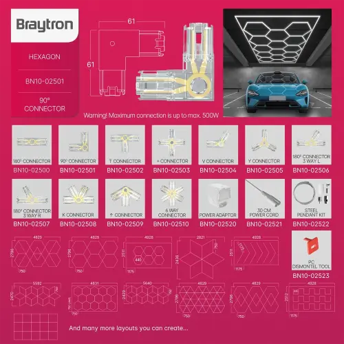 Braytron Hegza Konektor 90° BN10-02501
