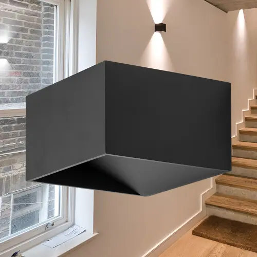 Braytron LED Stepenišna Svetiljka Kvadratna 8W Crni 3000K BH07-03101