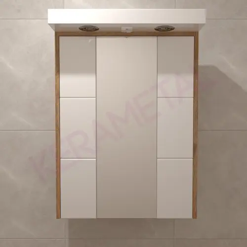 KLASIK WOOD KN-65 GORNJI ormarić sa ogledalom