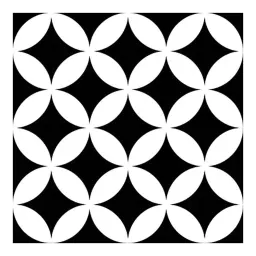 Mayolica Azulejos DISTRICT Circles Black 20x20 SM360