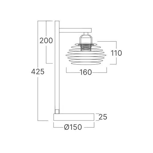 Braytron Stona Lampa E27 Crni BV03-00084