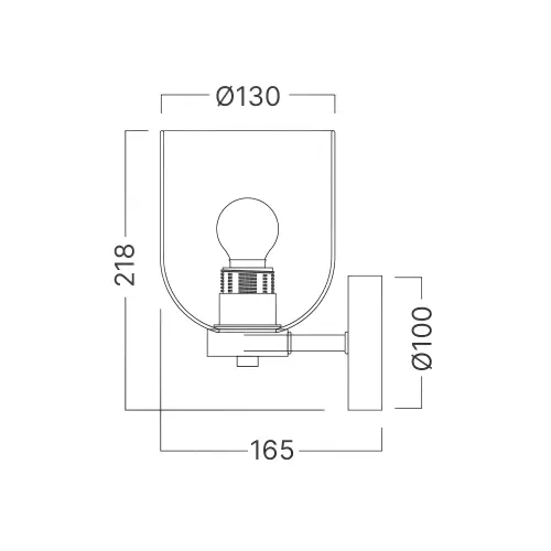 Braytron Zidna Svetiljka E27 Amber BV01-00047