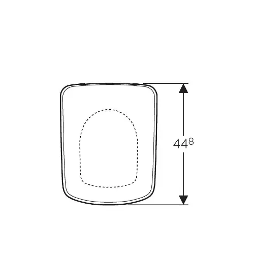 Geberit Selnova Square WC daska Soft close quick release (brza demontaža) 500.336.01.1 - tehnički crtež