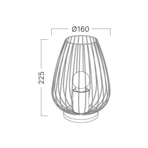 Braytron Stona Lampa E27 Crni BV03-00053