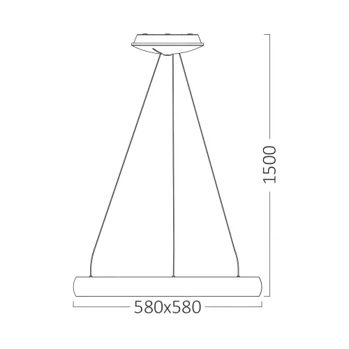 Braytron LED Visilica Kvadratna 46W Beli CCT IP20 BH17-03980