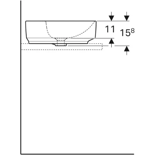 Geberit VariForm lavabo 45cm 500.769.01.2