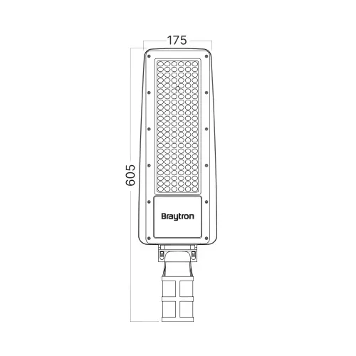 Braytron LED Ulična Svetiljka 100W Siva 6500K IP66 BT42-19132