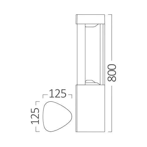 Braytron Baštenski Stubić 800MM 7W 3000K IP54 BG43-02302
