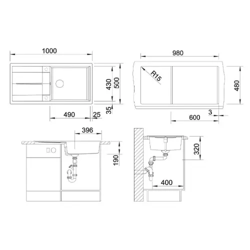 Blanco METRA XL 6S Crna silgranit 525930