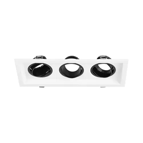 Braytron GU10 Ugradna Rozetna Kvadratna Trostruka Bela/Crna BH03-00770