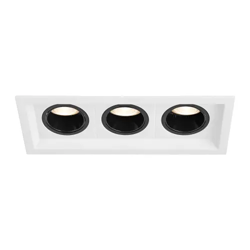Braytron GU10 Ugradna Rozetna Kvadratna Trostruka Bela/Crna BH03-00770