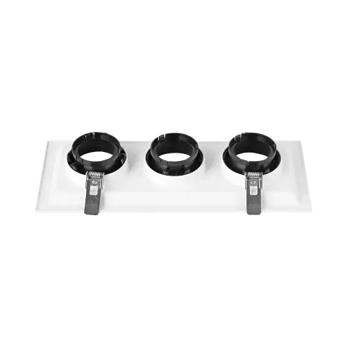 Braytron GU10 Ugradna Rozetna Kvadratna Trostruka Bela/Crna BH03-00770