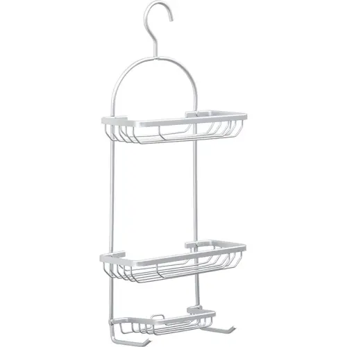 Tendance Dvostruka viseća polica VELIKA sa KUKICOM 28X125X65CM ALUMINIJUM HROM