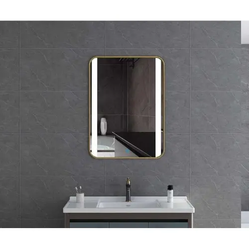 Hydra pravougaono LED Ogledalo sa Zlatnim ramom 80x60 DH-6080BLMG
