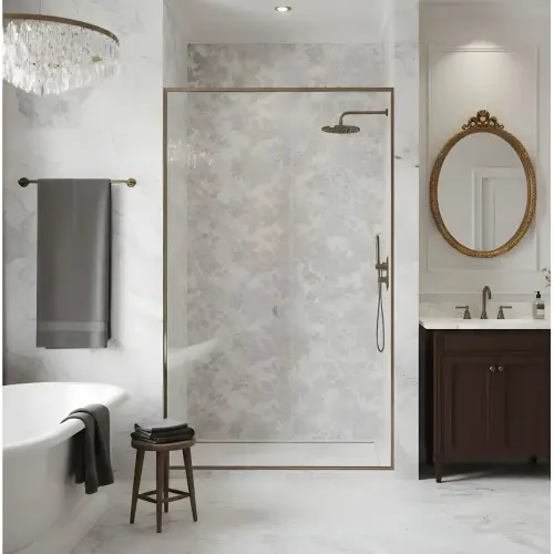 Marazzi Allmarble Wall 80X120 Statuario Satin Decoro Rose M93L