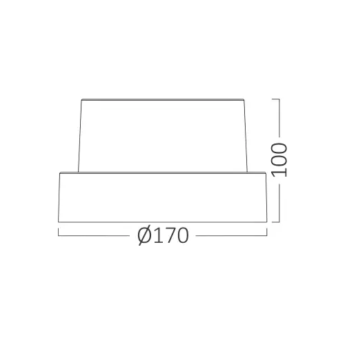 Braytron LED Zidna Svetiljka Okrugla 15W Crni 4000K IP65 BG38-01211