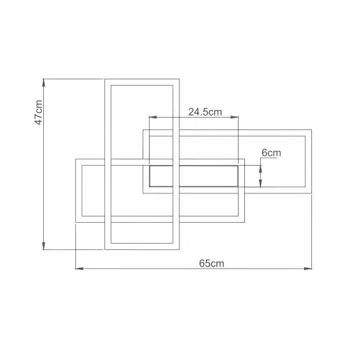 Braytron LED Plafonjera Okrugla 65W Crni IP20 BH17-04591