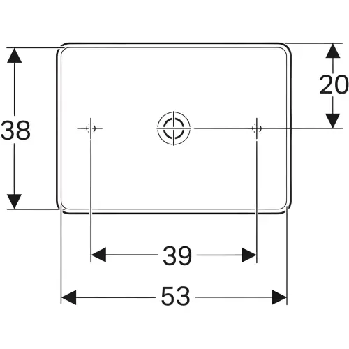 Geberit VariForm lavabo 55cm pravougaoni 500.779.01.2 - tehnički crtež