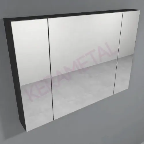 Kolpa San Naomi Set 100cm Crna (Ormarić sa umivaonikom + Ogledalo/ormarić)