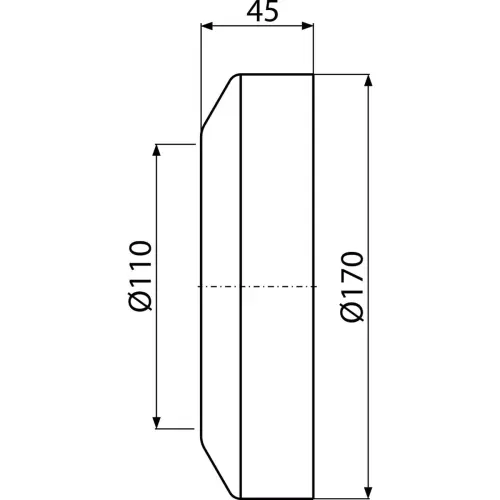 Alca WC rozetna mala DN110 A98 - tehnički crtež