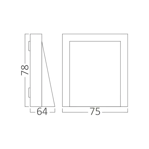 Braytron LED Zidna Svetiljka 1X6W Sivi CCT IP65 BG38-02682