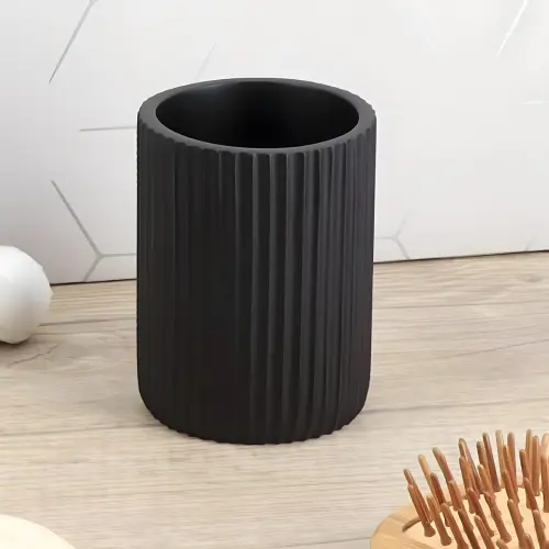 Tendance Čaša za ČETKICE 7X95CM POLIRESIN Crna 61103103