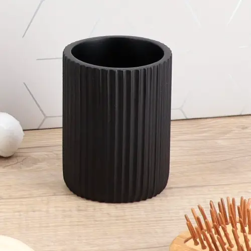 Tendance Čaša za ČETKICE 7X95CM POLIRESIN Crna 61103103