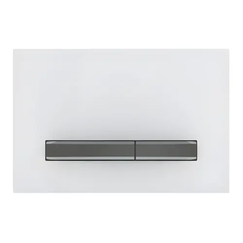 Geberit Sigma 50 Square tipka za dvokolicinsku tehniku ispiranja Bela/crni hrom