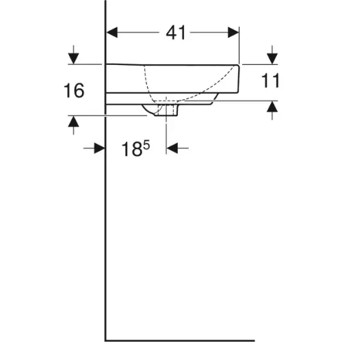 Geberit Smyle Square lavabo 50x41cm 500.256.01.1