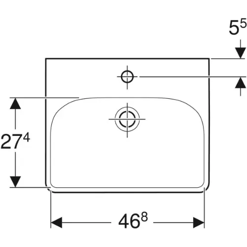 Geberit Smyle Square lavabo 50x41cm 500.256.01.1