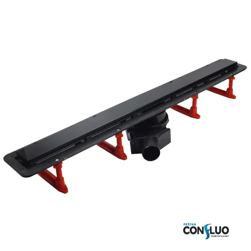 Peštan Frameless Crno staklo 450mm