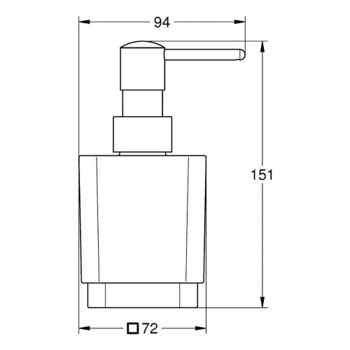 Grohe Selection Cube Dozator 40805000 - tehnički crtež